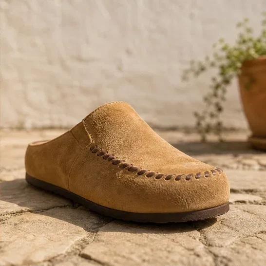 Hearthen™ – Hand-Stitched Suede Slip-On Comfort Mules + 50% OFF - Image 4