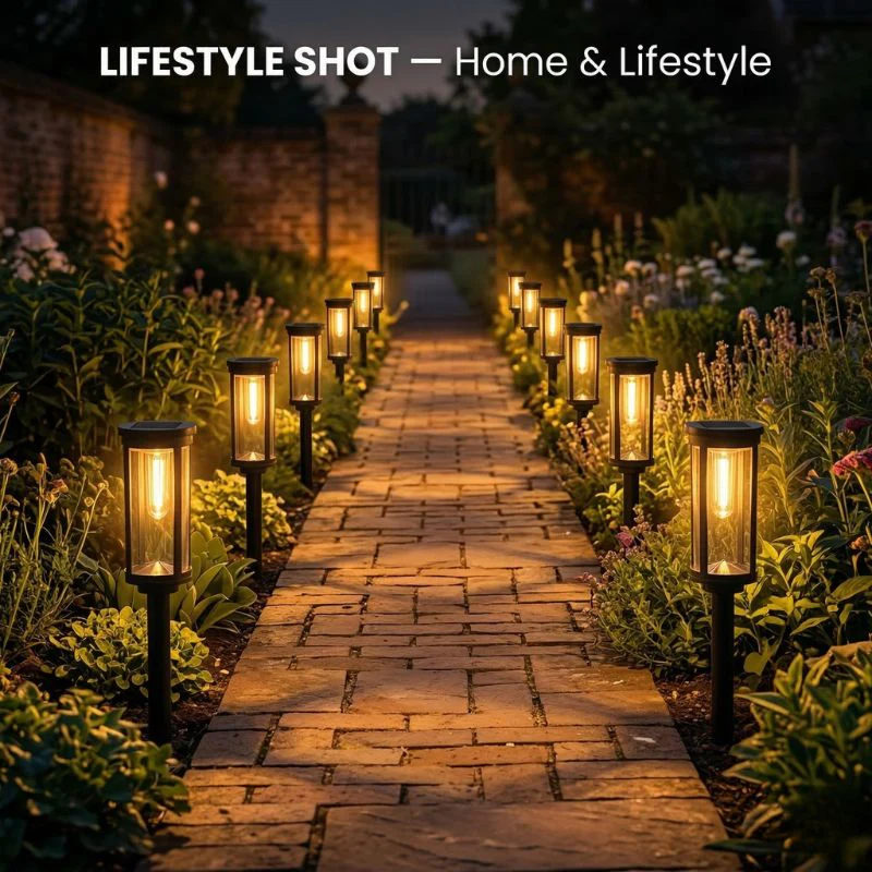 Hearthwick™ – Retro Solar Pathway Lights, 12-14Hr Glow, IP65 Waterproof, 8-Pack + 50% OFF - Image 2