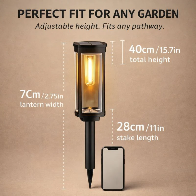 Hearthwick™ – Retro Solar Pathway Lights, 12-14Hr Glow, IP65 Waterproof, 8-Pack + 50% OFF - Image 5