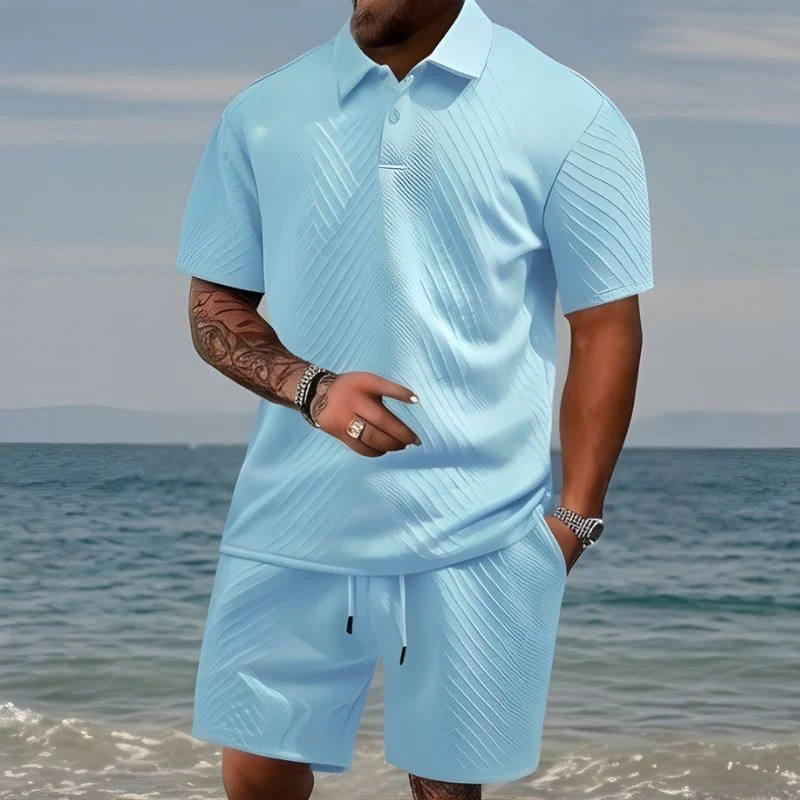Helmshore™ – Diamond Weave Polo & Shorts Men's 2-Piece Set + 50% OFF - Image 10