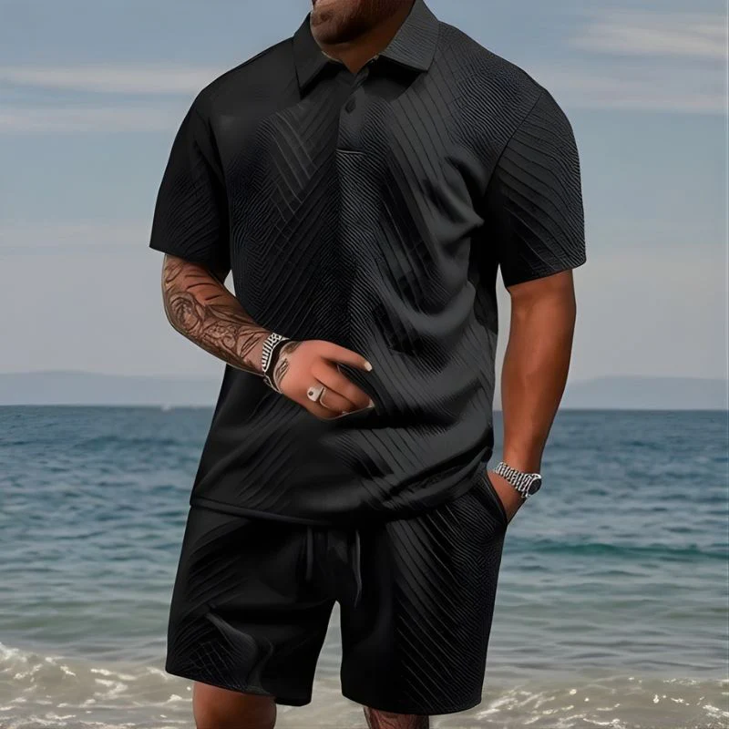 Helmshore™ – Diamond Weave Polo & Shorts Men's 2-Piece Set + 50% OFF - Image 7