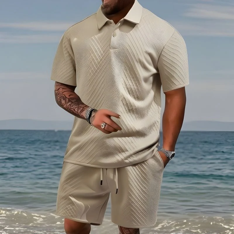 Helmshore™ – Diamond Weave Polo & Shorts Men's 2-Piece Set + 50% OFF - Image 8