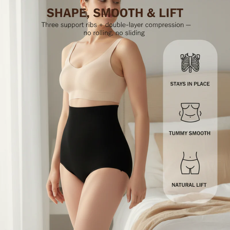 High Waist Tummy Control Shapewear Panties — Stay-Put Support Ribs, No Rolling + 50% OFF - Image 2