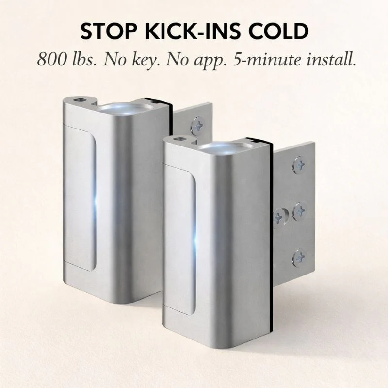 Holdfast™ – 800 lbs Door Reinforcement Lock, 2 Pack Security Latch for Inward Swinging Doors + 50% OFF