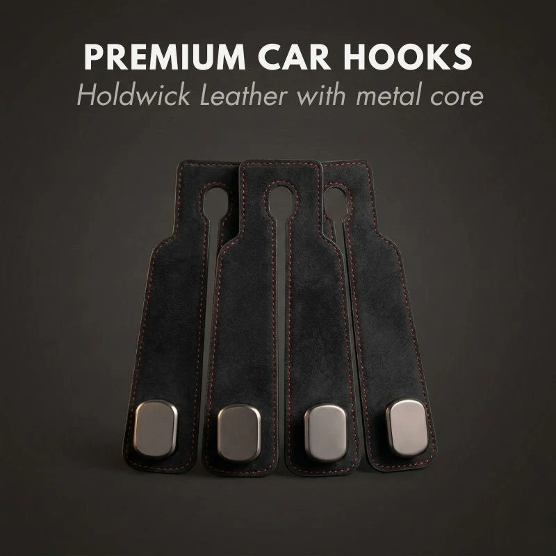 Holdwick™ – 2-in-1 Leather Car Headrest Hook & Phone Holder + 50% OFF