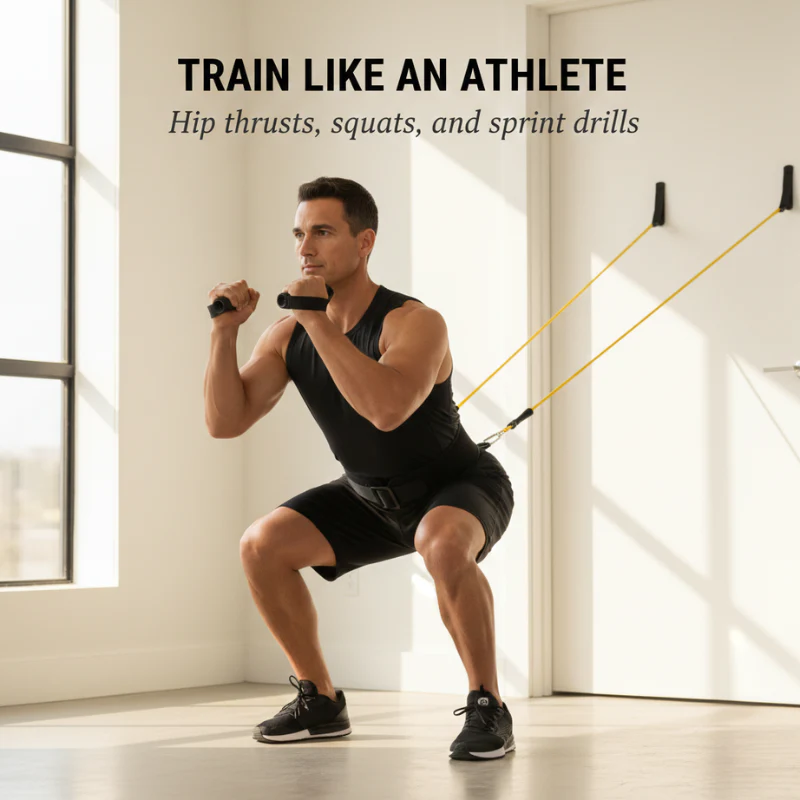 Ironpulse™ – 11-in-1 Solid-Core Resistance Band Training Kit with Foam Belt (Up to 150kg) + 50% OFF - Image 6