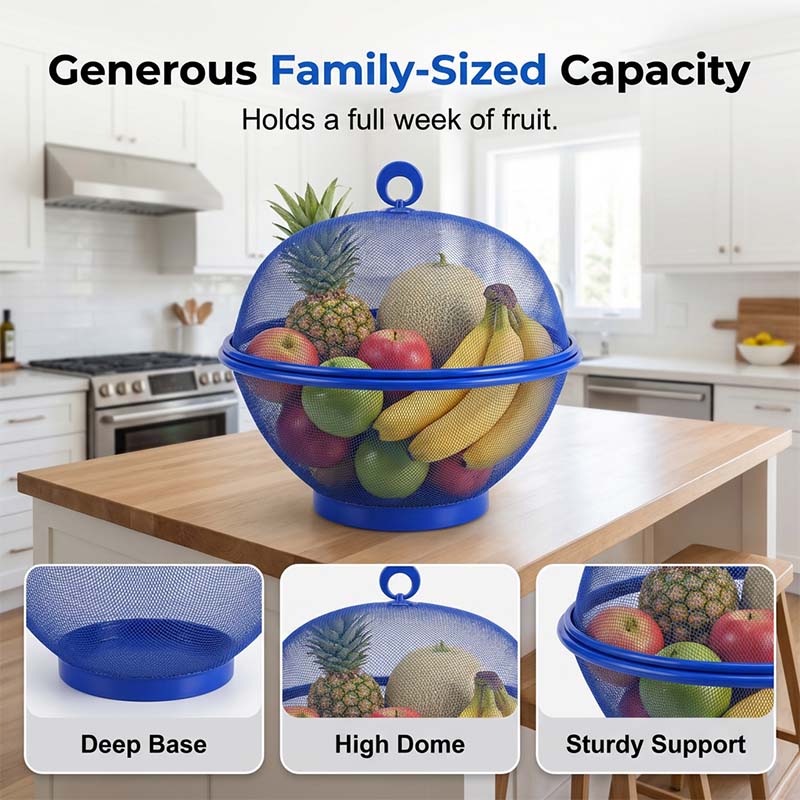 Larder™ – Breathable Mesh Fruit Basket with Lid & Built-In Colander + 50% OFF - Image 6