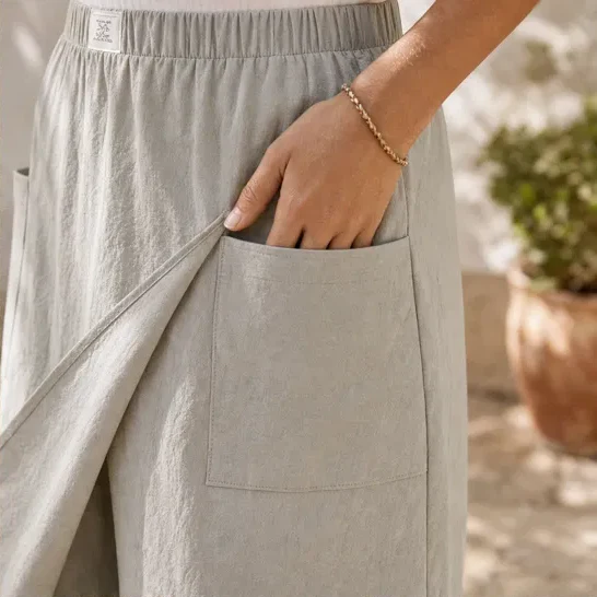 Lirelle™ – Asymmetric Wrap-Front Elastic Waist Women's Casual Skort + 50% OFF - Image 4