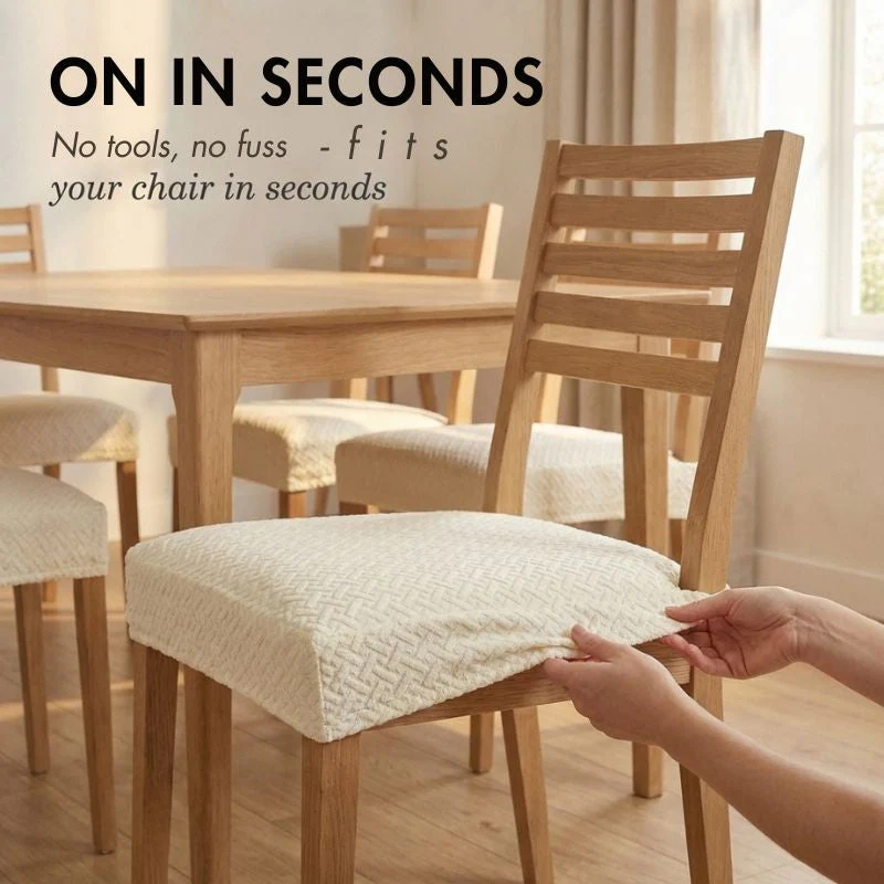 Loomfield™ – Waterproof Stretch Jacquard Dining Chair Seat Cover + 50% OFF - Image 3