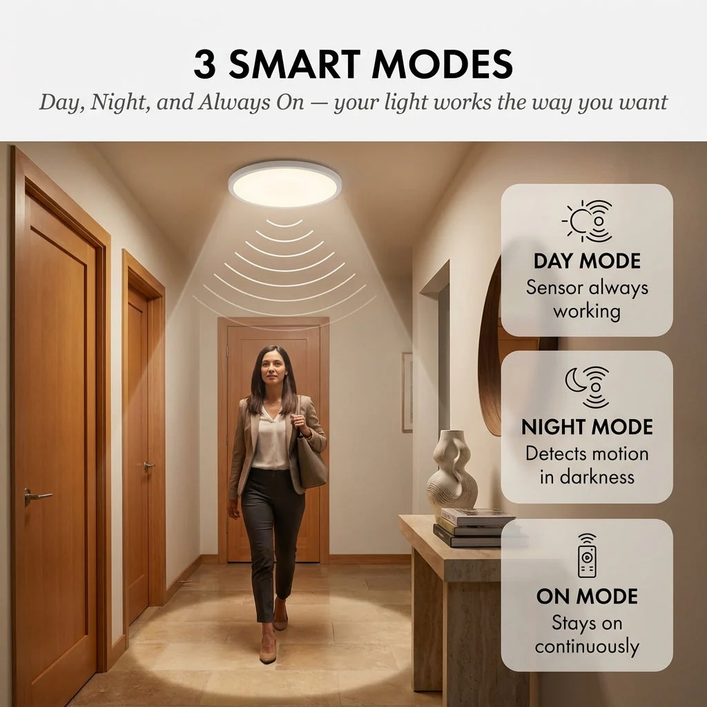 Lumcrest™ – Rechargeable Motion Sensor Ceiling Light with Remote, Magnetic Wireless, 3 Modes & Color Temps + 50% OFF - Image 4