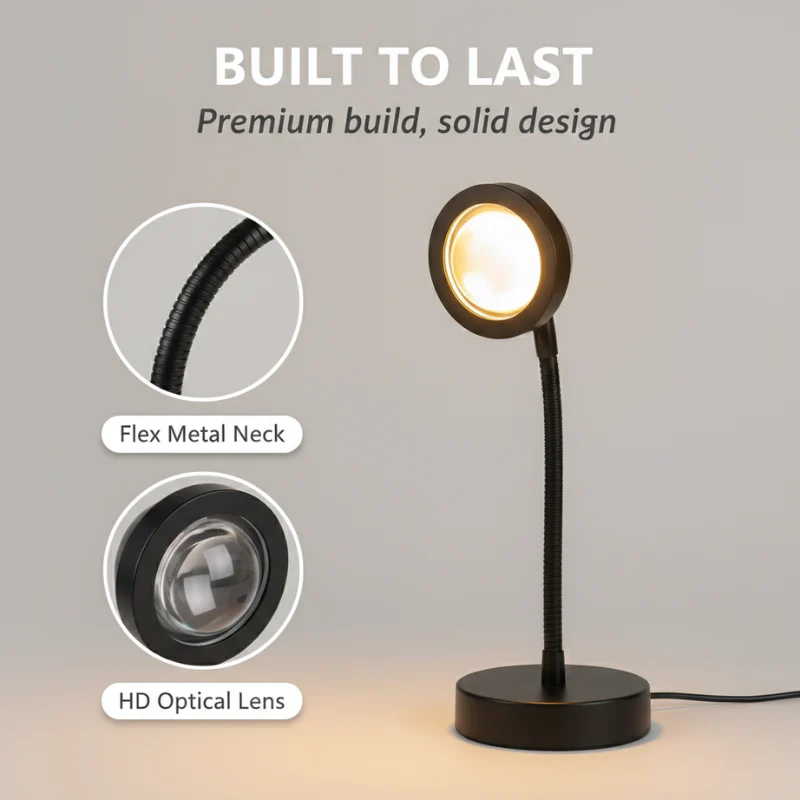 Lumivane™ – 64-Color Sunset Projector Lamp with Remote Control & 180° Adjustable Head + 50% OFF - Image 5