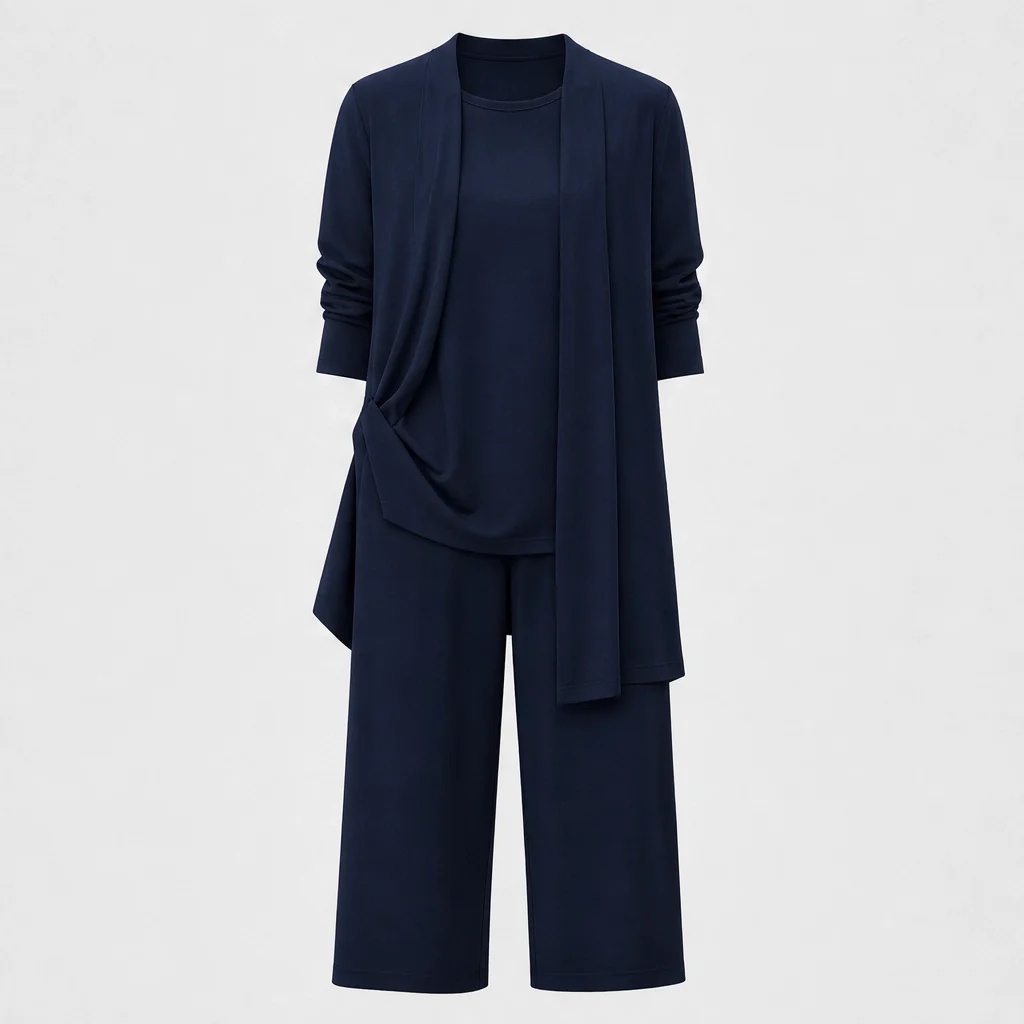 Mantle™ – Flowy 3-Piece Layered Duster Set with Wide-Leg Pants for Women + 50% OFF - Image 14