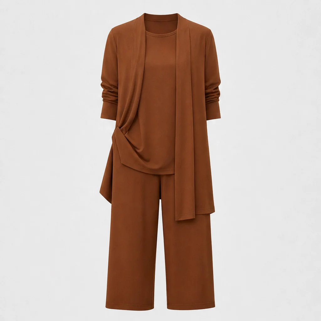 Mantle™ – Flowy 3-Piece Layered Duster Set with Wide-Leg Pants for Women + 50% OFF - Image 15