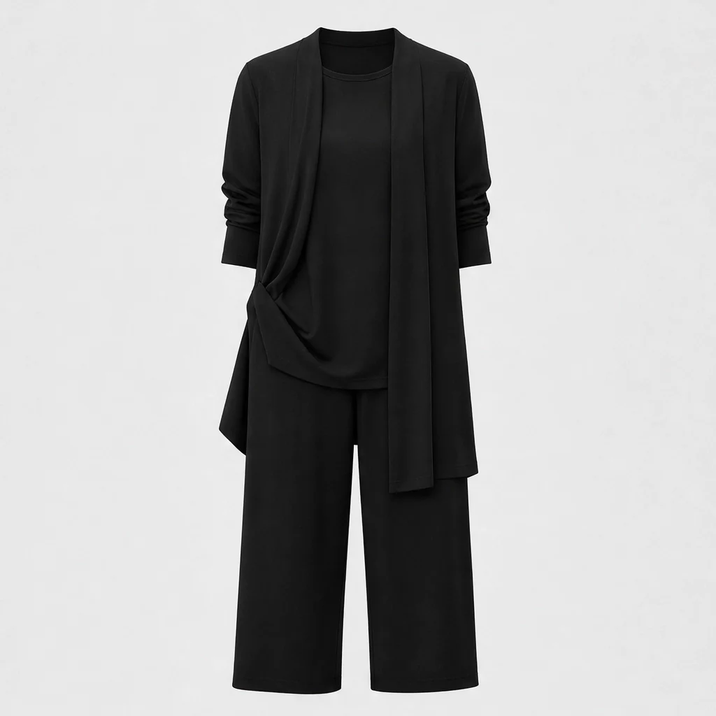 Mantle™ – Flowy 3-Piece Layered Duster Set with Wide-Leg Pants for Women + 50% OFF - Image 16