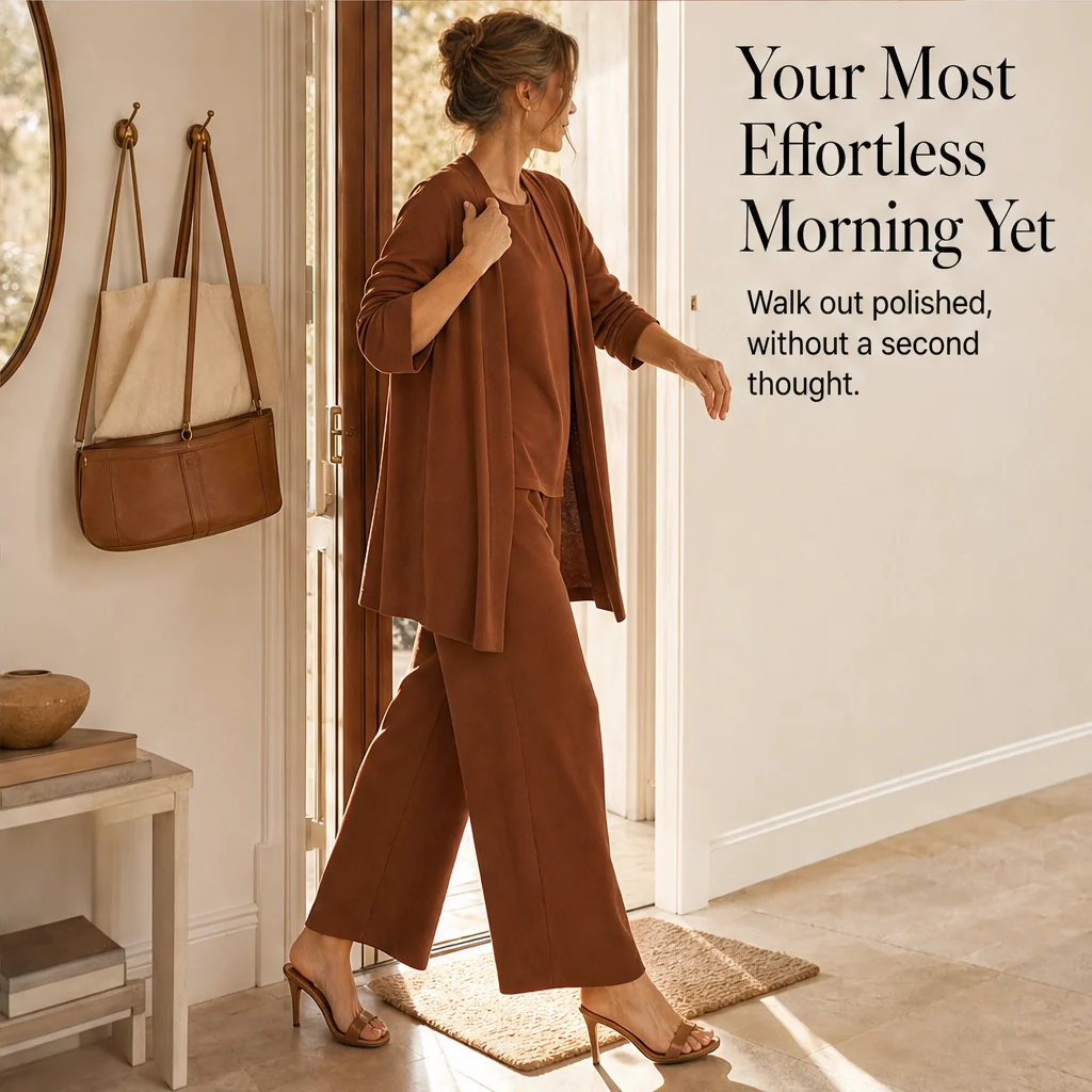 Mantle™ – Flowy 3-Piece Layered Duster Set with Wide-Leg Pants for Women + 50% OFF - Image 5