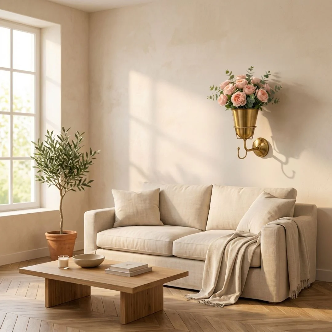 Patina™ – Vintage Brass Wall-Mounted Flower Vase with Hook + 50% OFF - Image 2