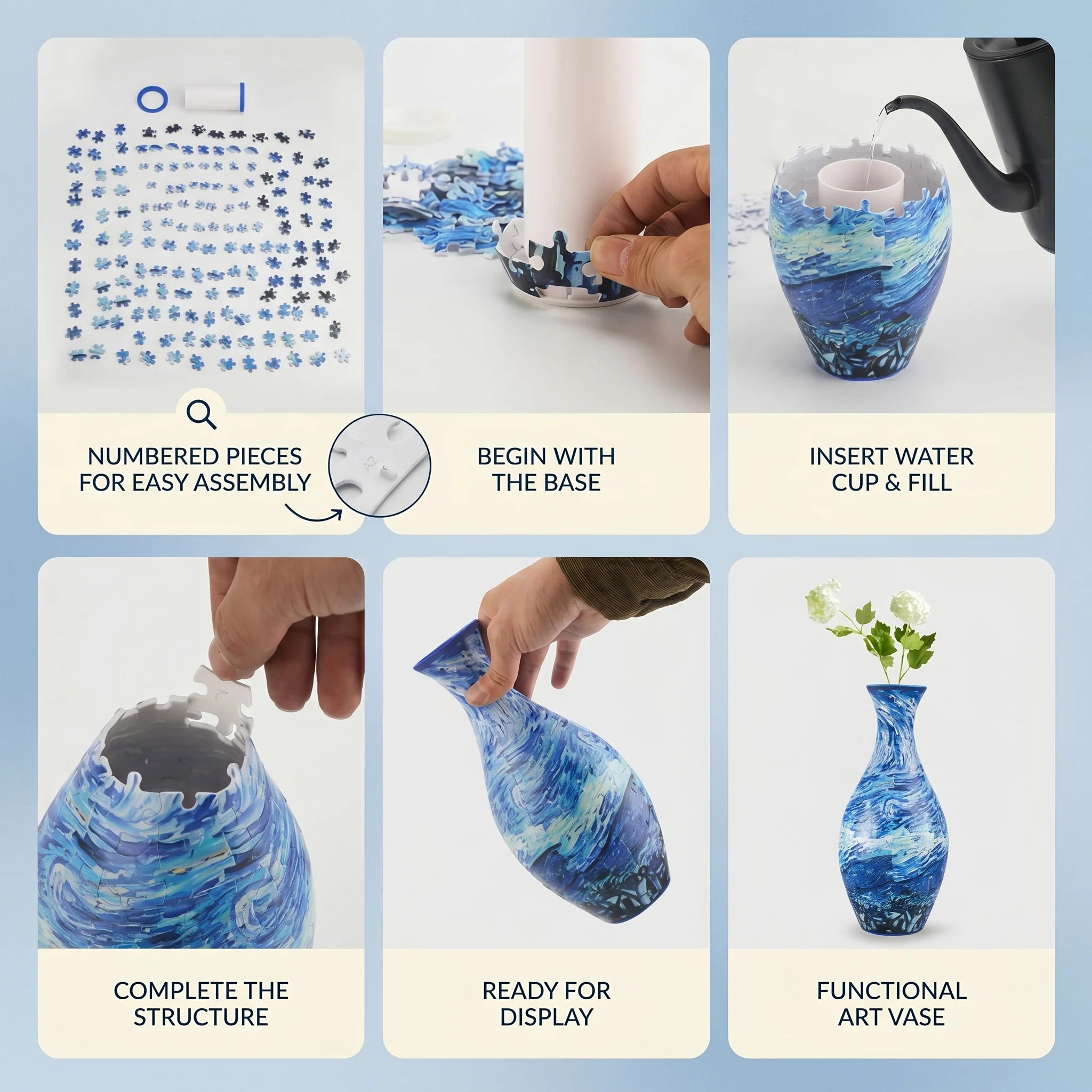 Petalcraft™ – DIY 3D Puzzle Vase with Built-In Water Reservoir for Real Flowers + 50% OFF - Image 8