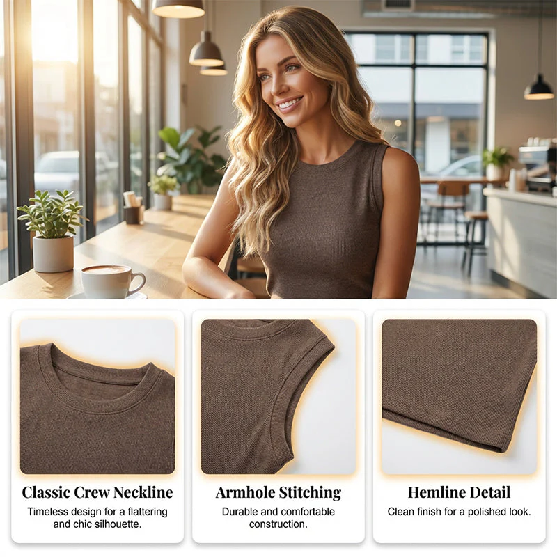 Poise™ – Seasonless Ribbed Knit Sleeveless Tank Top for Women + 50% OFF - Image 6