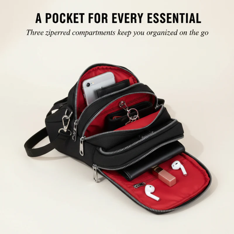 Portavelle™ – Waterproof Multi-Pocket Oxford Crossbody Bag + 50% OFF - Image 4