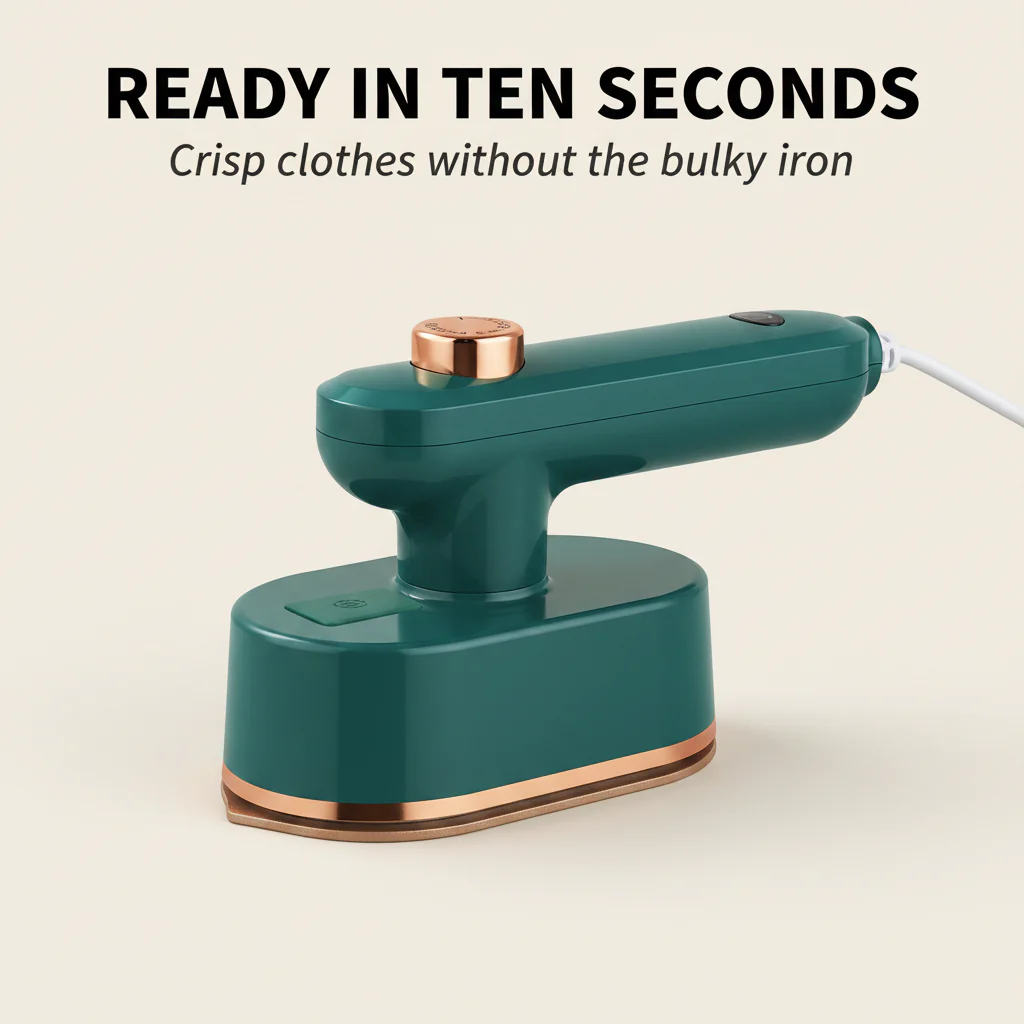 Pressley™ – 2-in-1 Handheld Steam Iron with 10-Second Heat & Titanium Plate + 50% OFF