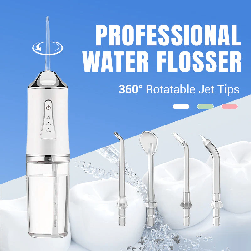 Pulsera™ – Cordless Water Flosser with 3 Modes & 4 Precision Jet Tips + 50% OFF