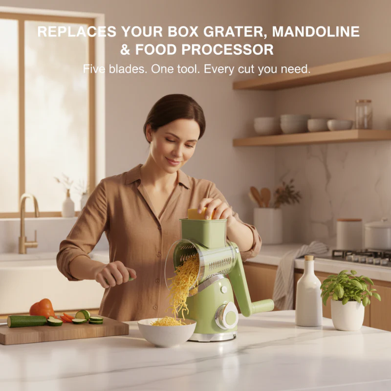QuickSlice 5-in-1 Rotary Vegetable Slicer & Cheese Grater + 50% OFF - Image 3