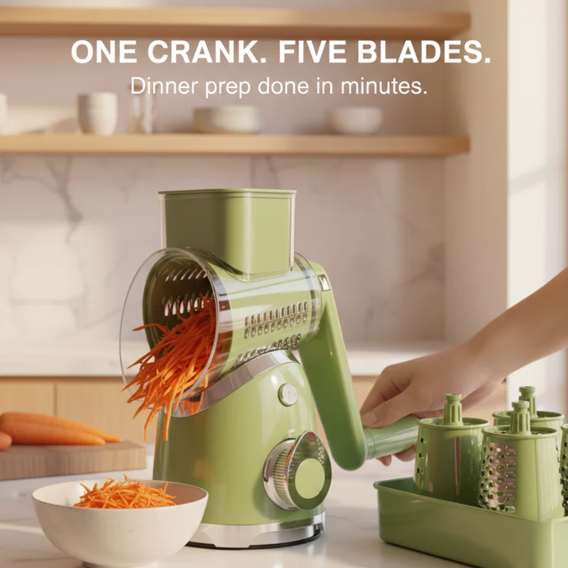 QuickSlice 5-in-1 Rotary Vegetable Slicer & Cheese Grater + 50% OFF - Image 4