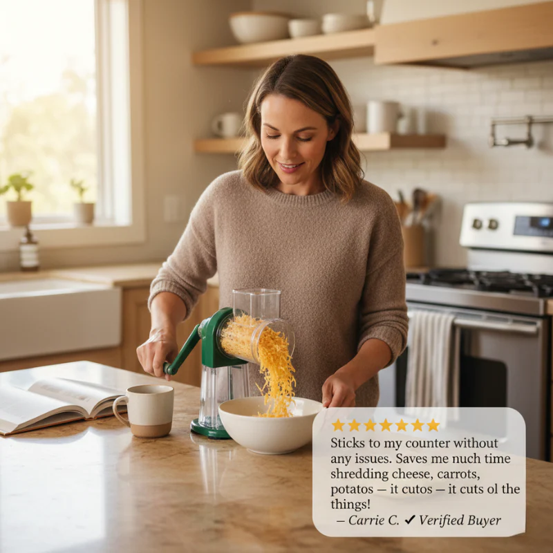 QuickSlice 5-in-1 Rotary Vegetable Slicer & Cheese Grater + 50% OFF - Image 9