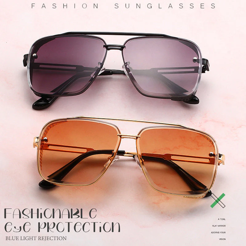 Rivett™ – Double Bridge UV400 Metal Frame Sunglasses + 50% OFF