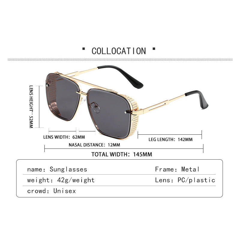 Rivett™ – Double Bridge UV400 Metal Frame Sunglasses + 50% OFF - Image 4