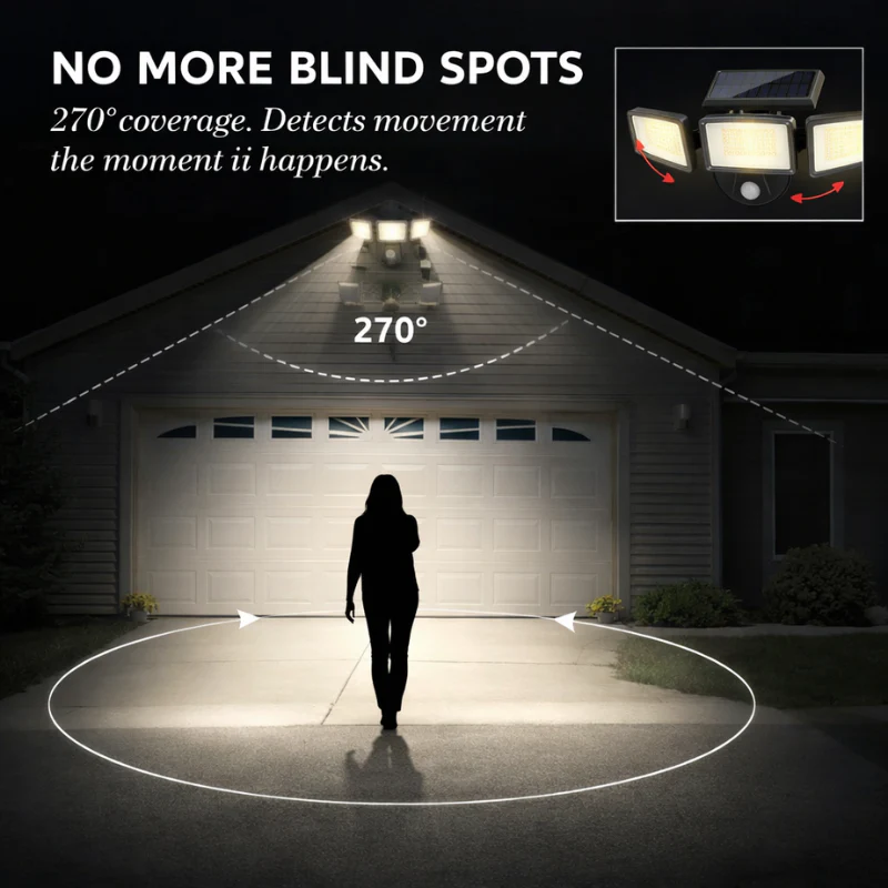 Sentrex™ – Solar Motion Security Light with 270° Coverage & 3 Modes + 50% OFF - Image 3