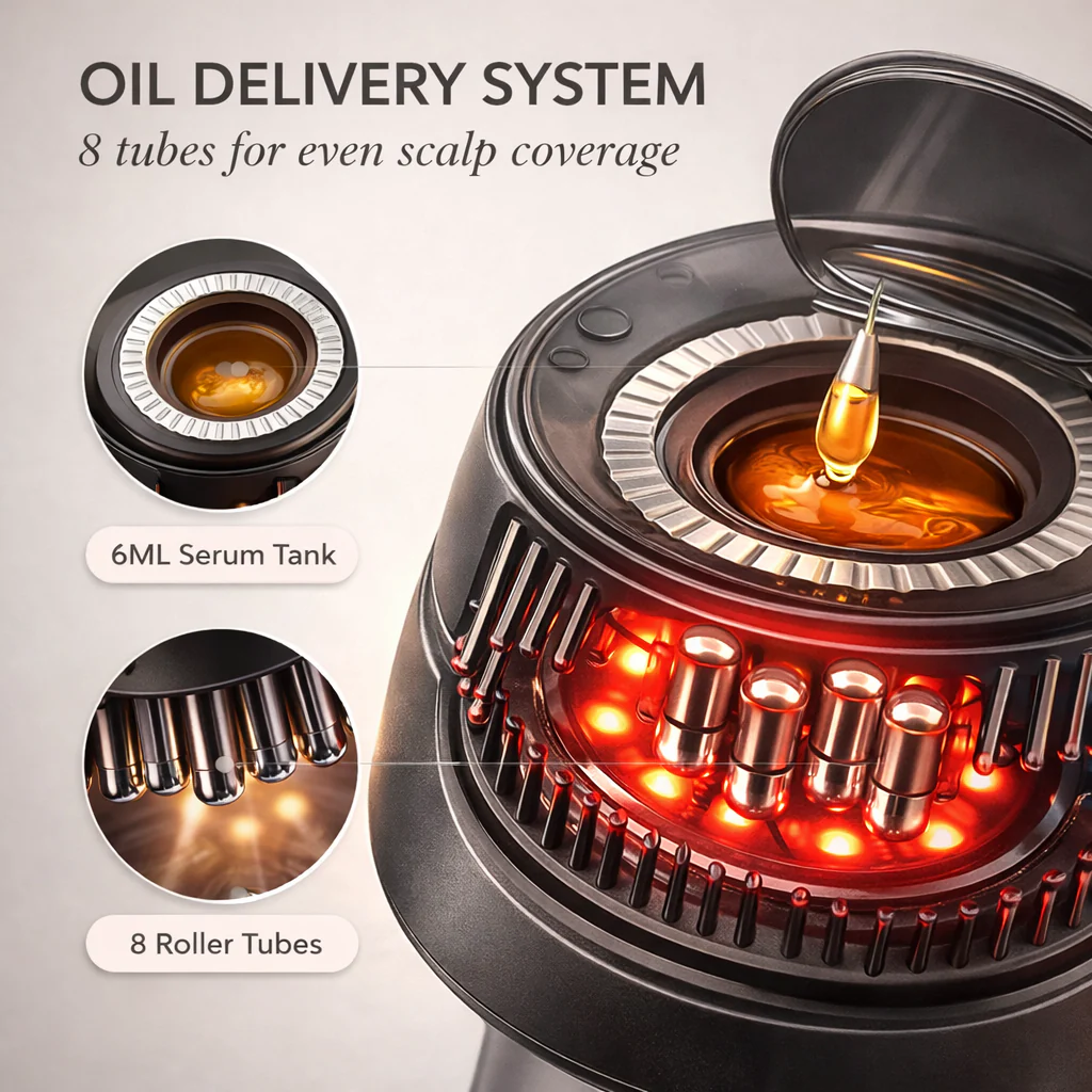Sérica™ – 3-in-1 Red Light Scalp Massager & Oil Applicator Comb + 50% OFF - Image 5