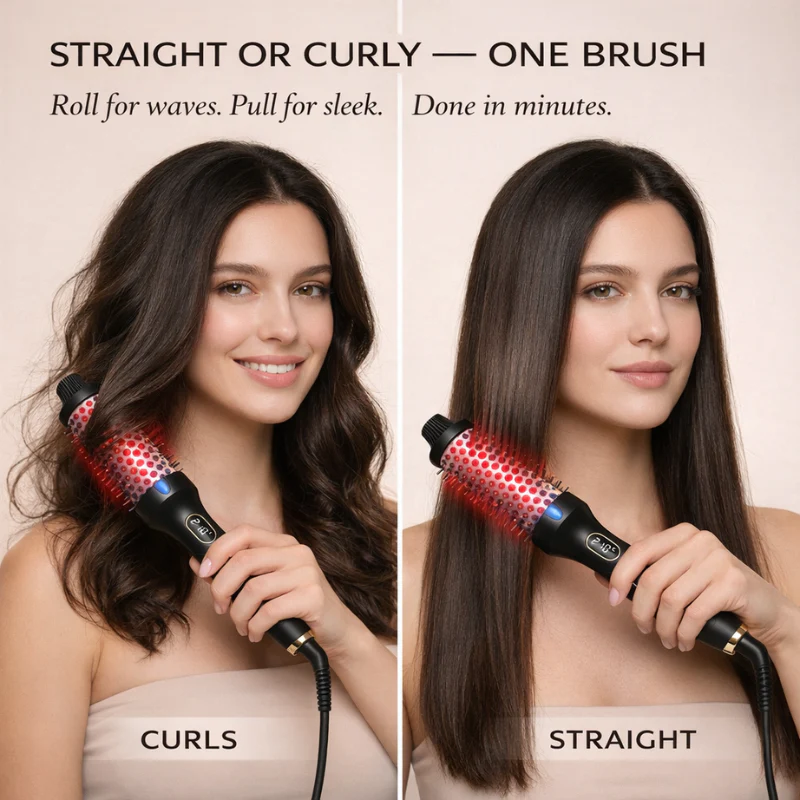 Silkara™ – 2-in-1 Infrared Heated Styling Brush | Straightens, Curls & Adds Volume + 50% OFF - Image 4