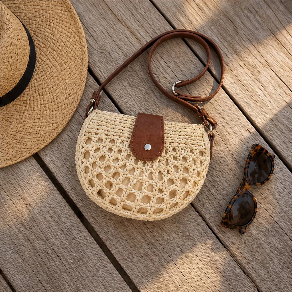 Sirocco™ – Hand-Woven Boho Crossbody Bag with Adjustable Leather Strap + 50 % OFF - Image 4