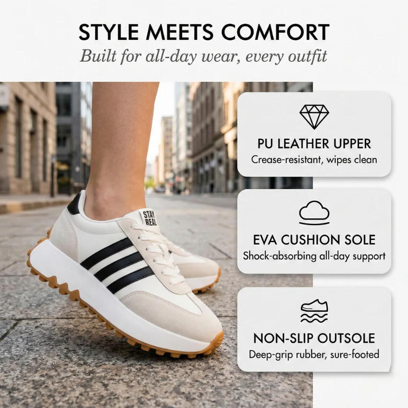 Soleway™ – Retro Runner Platform Sneakers for Women | All-Day Comfort + 50% OFF - Image 3
