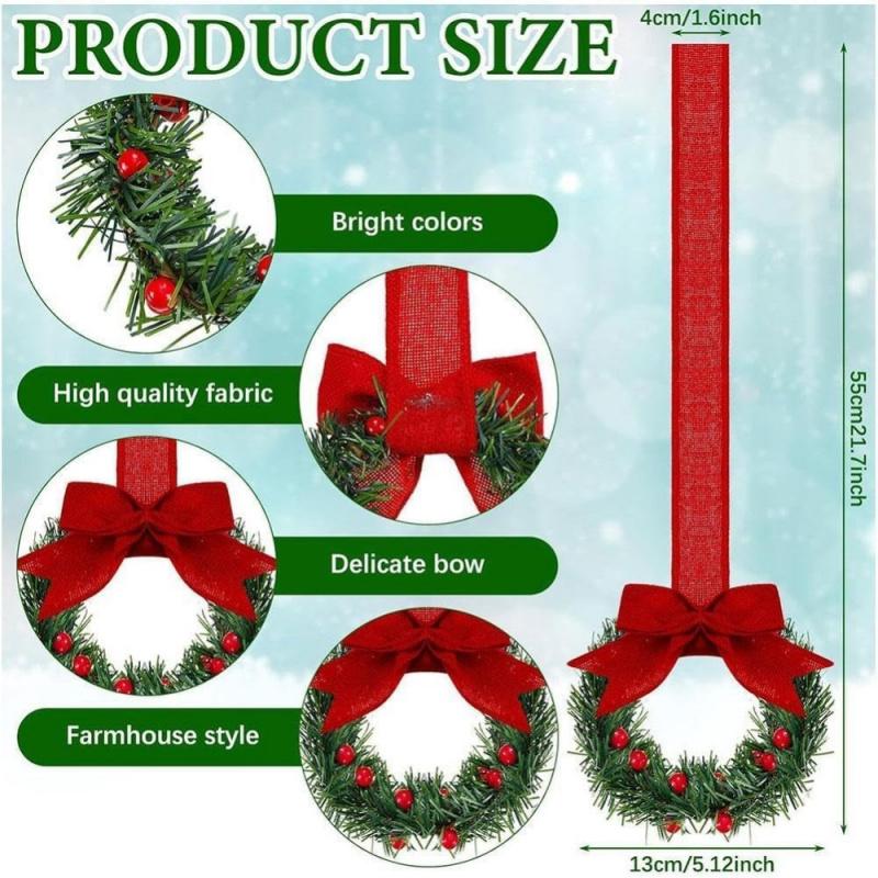The FestiveFarmhouse Wreath Set - Christmas Charm in a 6-Pack + 50% OFF - Image 2