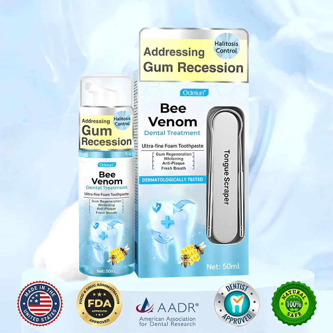 The MicroSmile Gum Restoration Kit - Bee Venom Mousse, Tongue Scraper, and FDA-Approved Healing + 50% OFF - Image 10