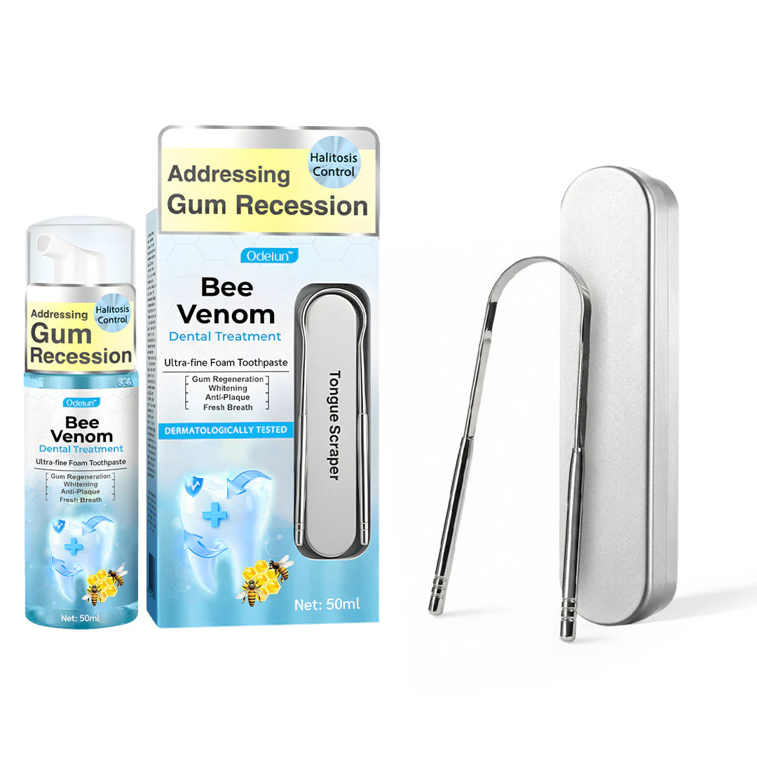 The MicroSmile Gum Restoration Kit - Bee Venom Mousse, Tongue Scraper, and FDA-Approved Healing + 50% OFF - Image 11