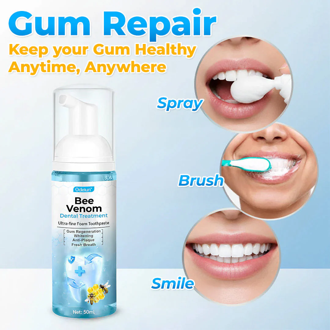 The MicroSmile Gum Restoration Kit - Bee Venom Mousse, Tongue Scraper, and FDA-Approved Healing + 50% OFF - Image 7