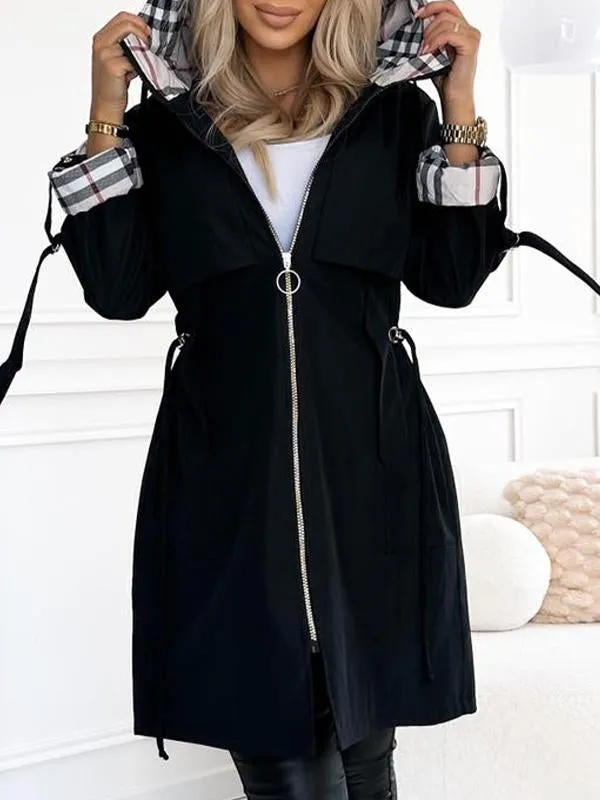 The Wanderer Plaid Coat - Chic Comfort, Cinch Your Style + 50% OFF - Image 5