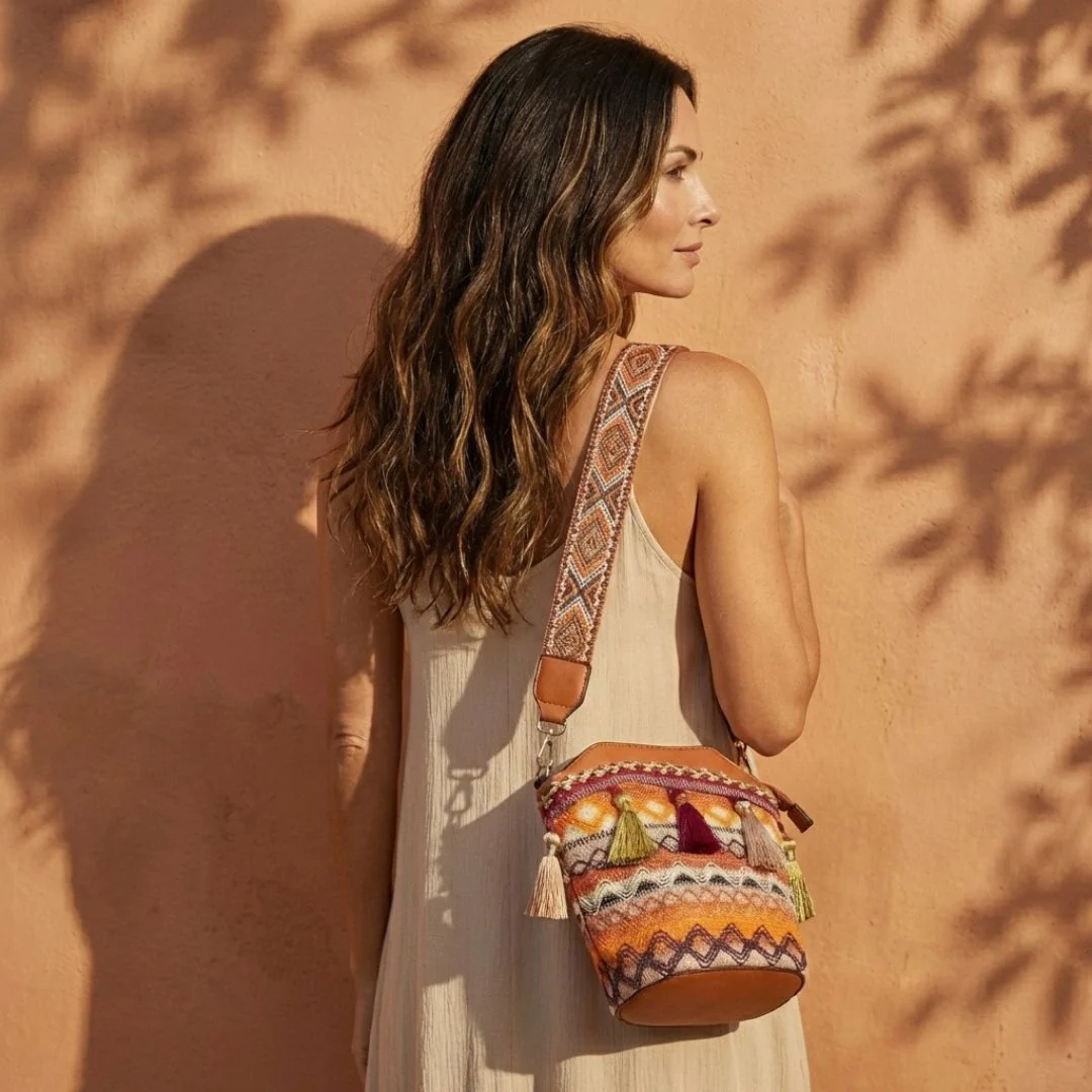 Threadwell™ – Woven Saddle Blanket Boho Tassel Crossbody Bag + 50% OFF - Image 2