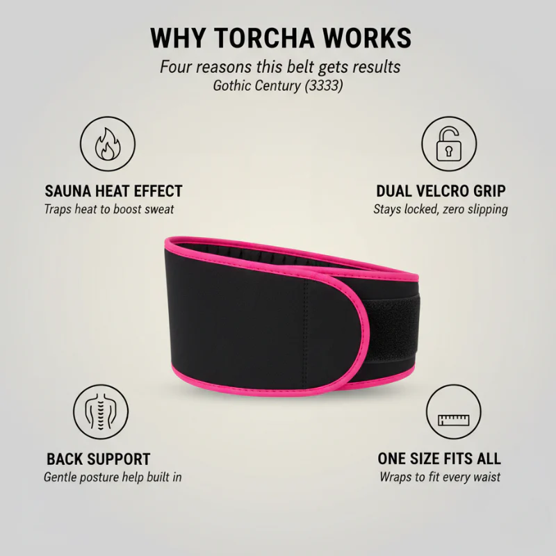 Torcha™ – Thermal Waist Trimmer Belt for Women | Sauna Sweat Band + 50% OFF - Image 3