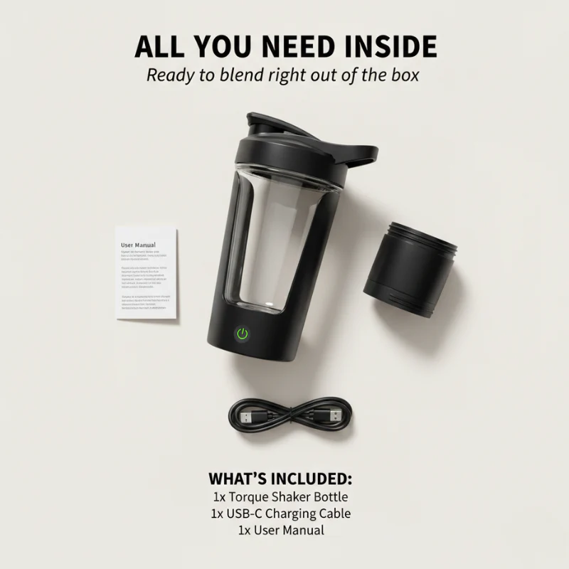 Torque™ – Portable Electric Vortex Protein Shaker Bottle + 50% OFF - Image 6