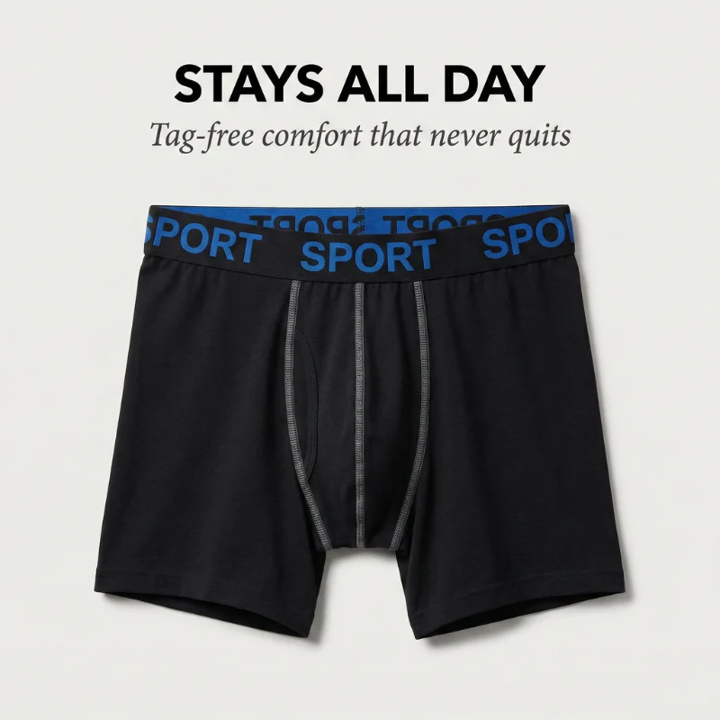 Trunkwell™ – 5-Pack Moisture-Wicking Tag-Free Boxer Briefs for Men + 50% OFF
