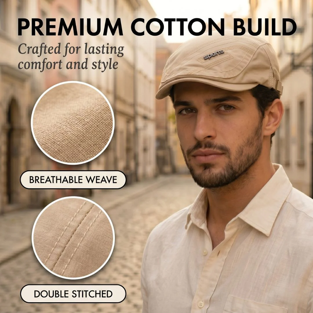 Tweedmoor™ – Breathable Cotton Heritage Flat Cap with Adjustable Buckle Fit + 50% OFF - Image 5