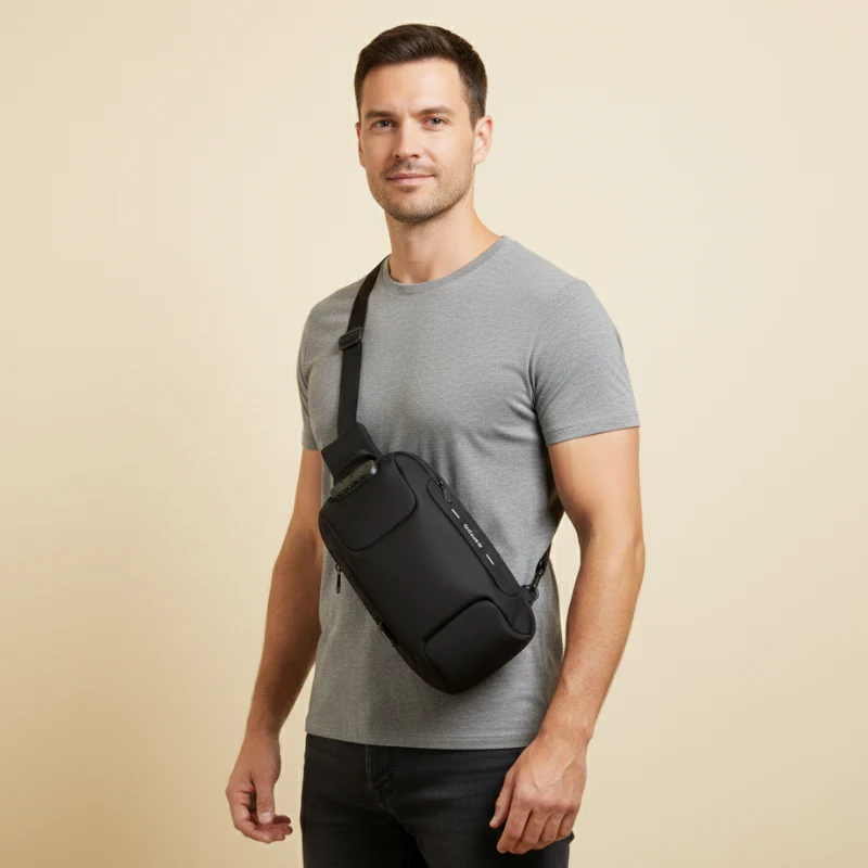Vaulden™ – Anti-Theft Lockable Crossbody Sling Bag with RFID Protection & USB Charging + 50% OFF