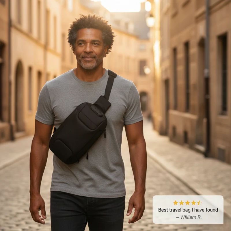 Vaulden™ – Anti-Theft Lockable Crossbody Sling Bag with RFID Protection & USB Charging + 50% OFF - Image 5