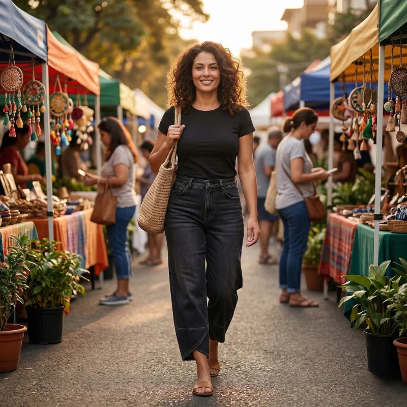 Veldra™ – Asymmetric Hem Wide-Leg Denim Jeans + 50% OFF - Image 2