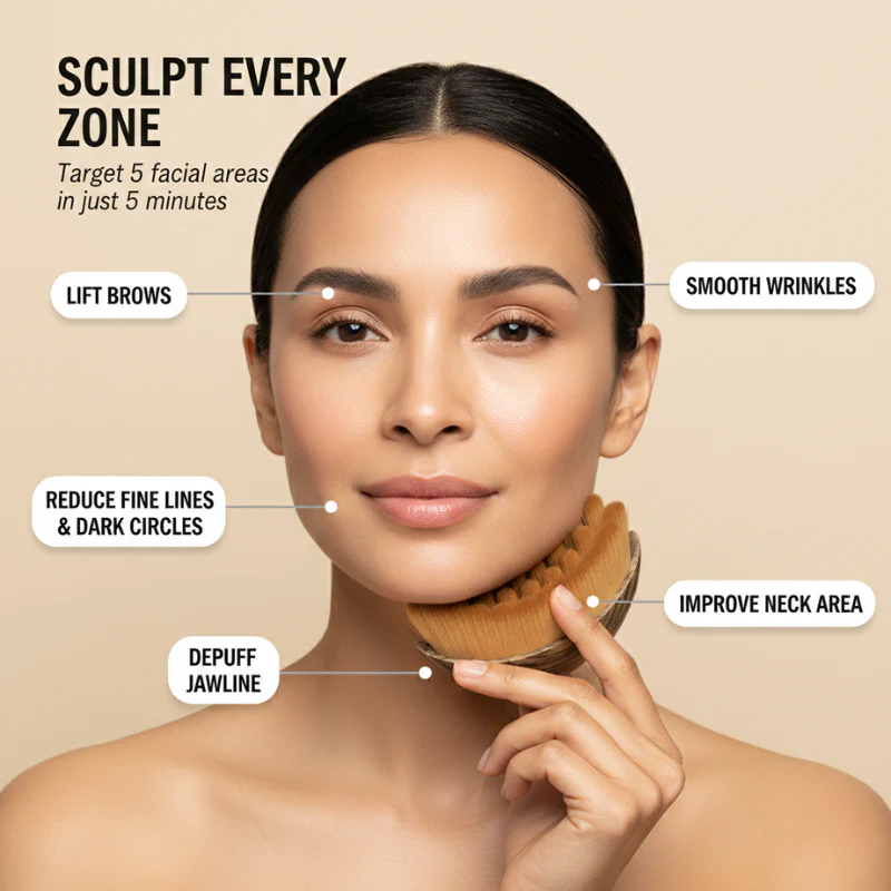 Veluna™ – Ultra-Soft Lymphatic Drainage Brush for Face Sculpting & De-Puffing + 50% OFF - Image 4