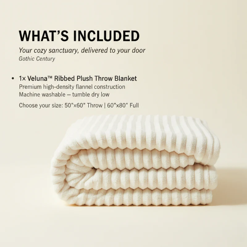 Veluna™ – Ultra-Soft Ribbed Plush Throw Blanket + 50% OFF - Image 6